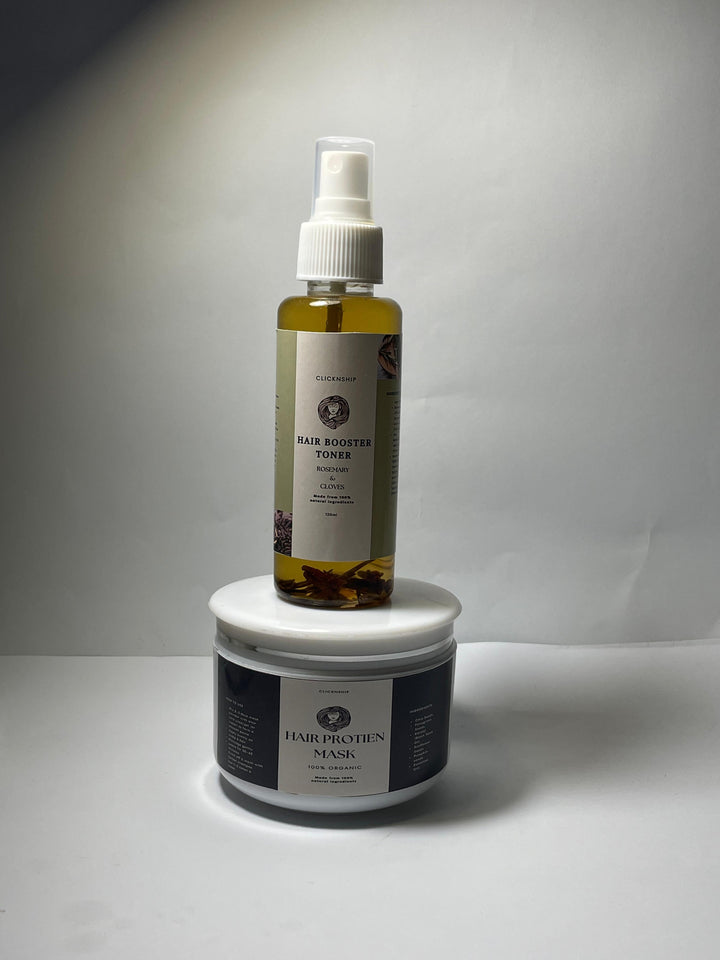ClicknShip Hair Care Bundle – Protein Hair Mask + Rosemary & Clove Hair Toner