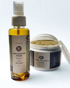 ClicknShip Hair Care Bundle – Protein Hair Mask + Rosemary & Clove Hair Toner