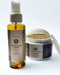 ClicknShip Hair Care Bundle – Protein Hair Mask + Rosemary & Clove Hair Toner