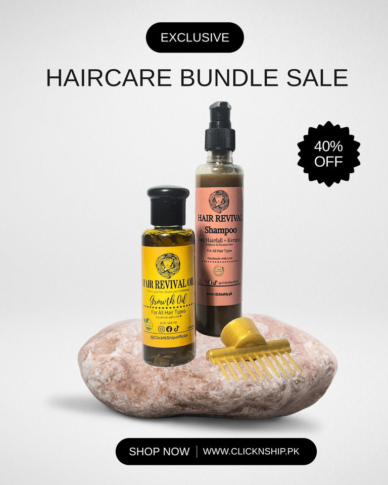Ultimate Hair Revival Kit – Herbal Oil, Hair Revival Shampoo & Oiling Comb