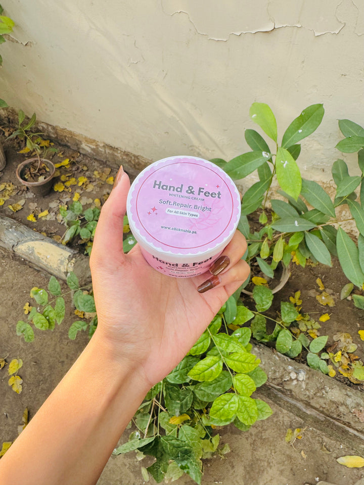 CLIKNSHIP Hand & Feet Whitening Cream – Glutathione, Vitamin B3 & Kojic Acid | Deep Moisturizing & Brightening